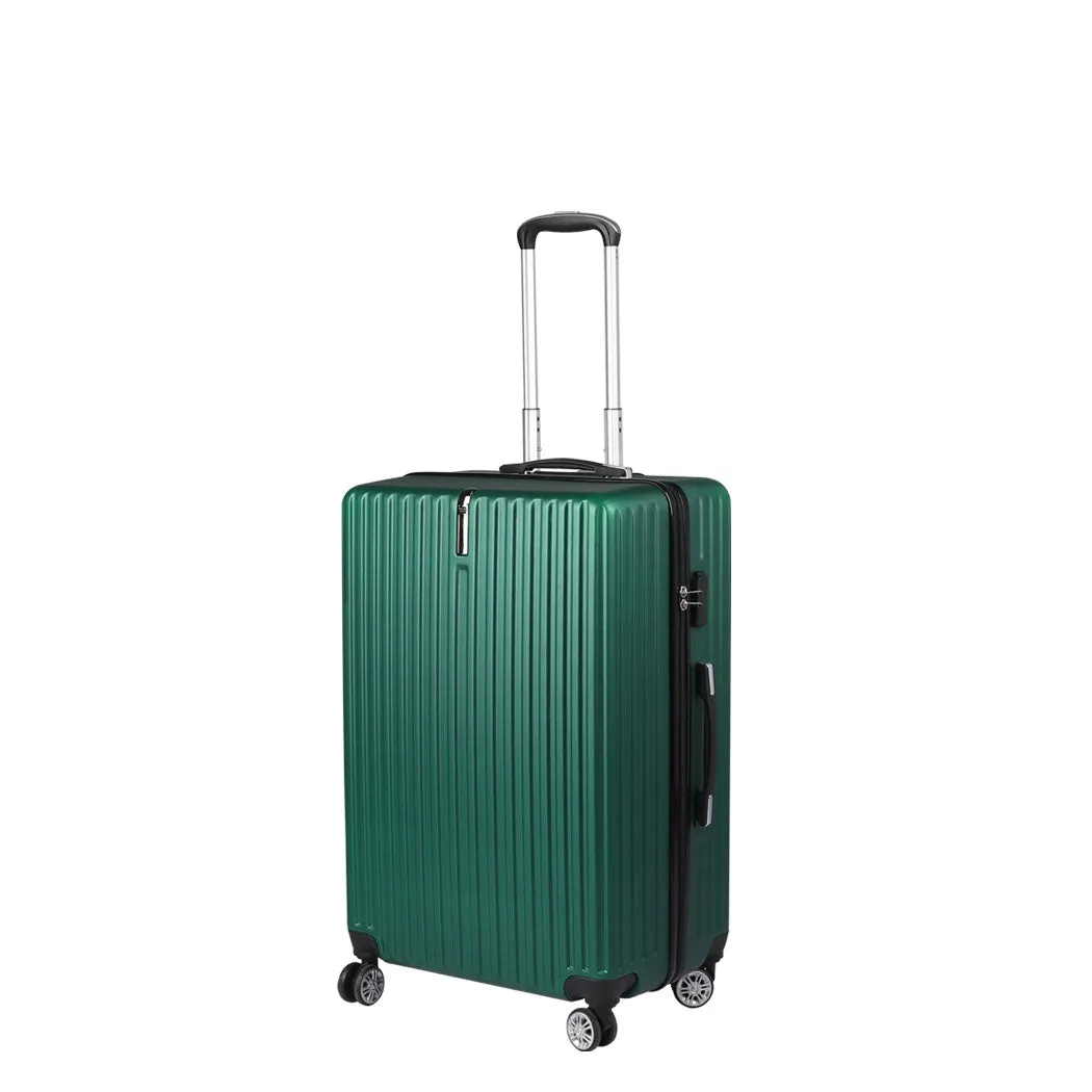 20" Luggage Suitcase Code Lock Hard Shell Travel Carry Bag Trolley - Green