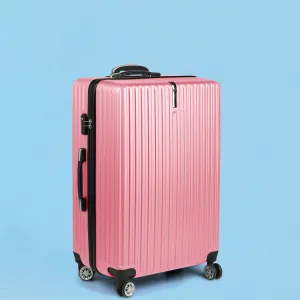 28" Luggage Suitcase Code Lock Hard Shell Travel Carry Bag Trolley - Rose Gold