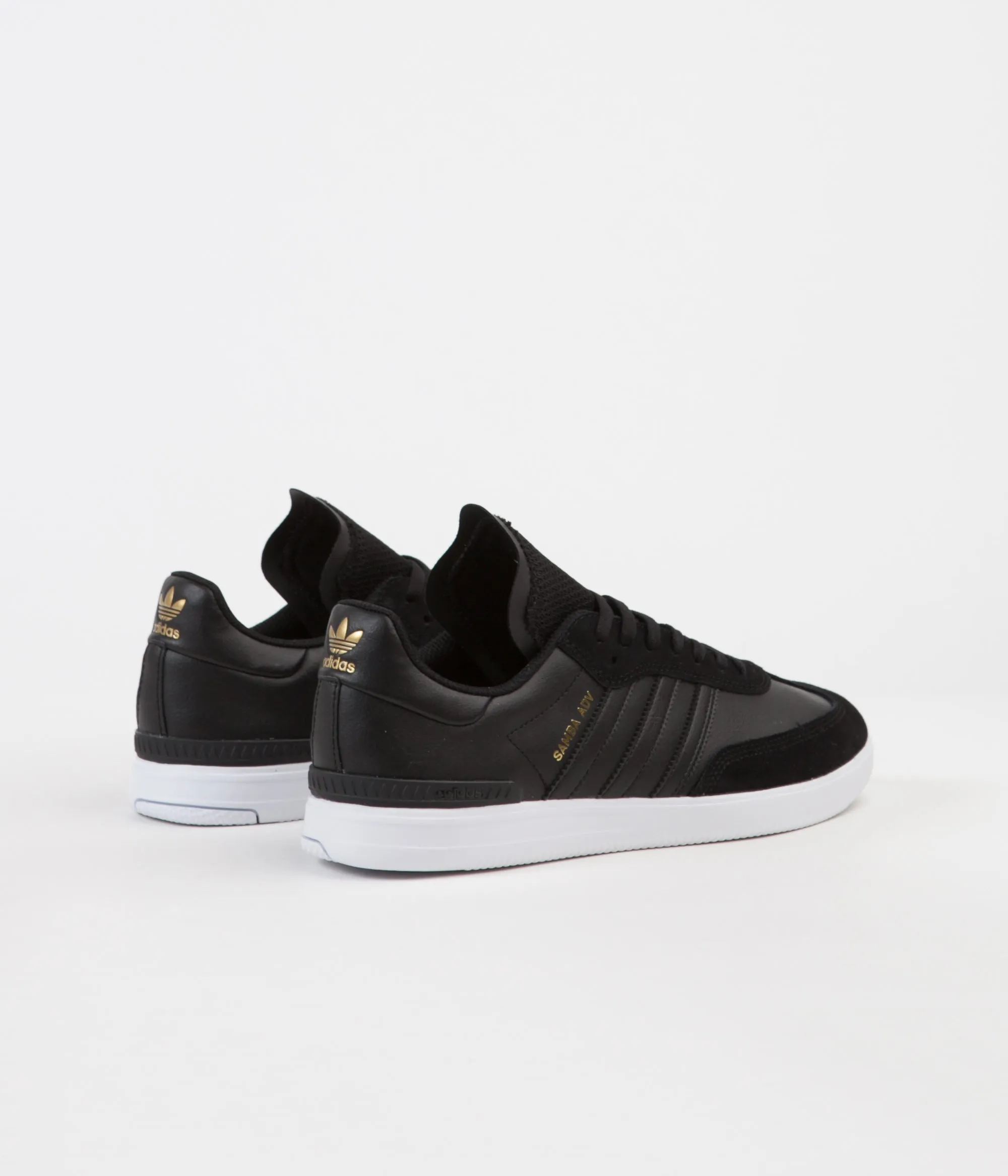 Adidas Samba ADV Shoes - Core Black / White / Gold Metallic