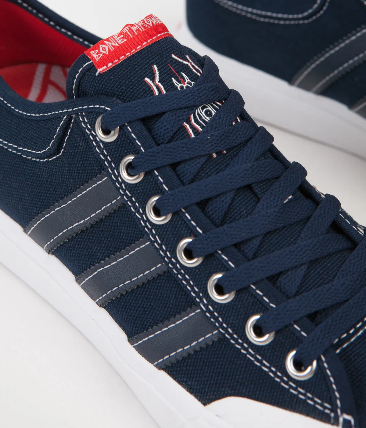 Adidas x Bonethrower Matchcourt Shoes - Collegiate Navy / White / Red