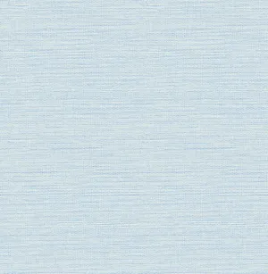 Agave Blue Faux Grasscloth Wallpaper