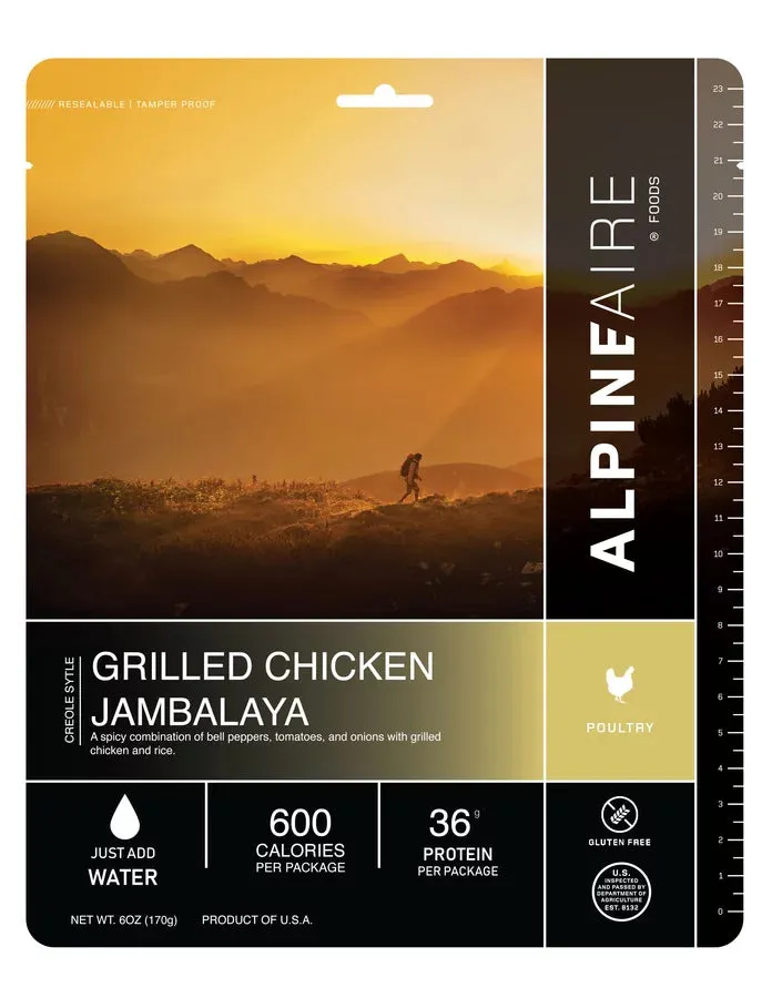 AlpineAire Grilled Chicken Jambalaya Freeze Dried Camping Food Pouch 60315