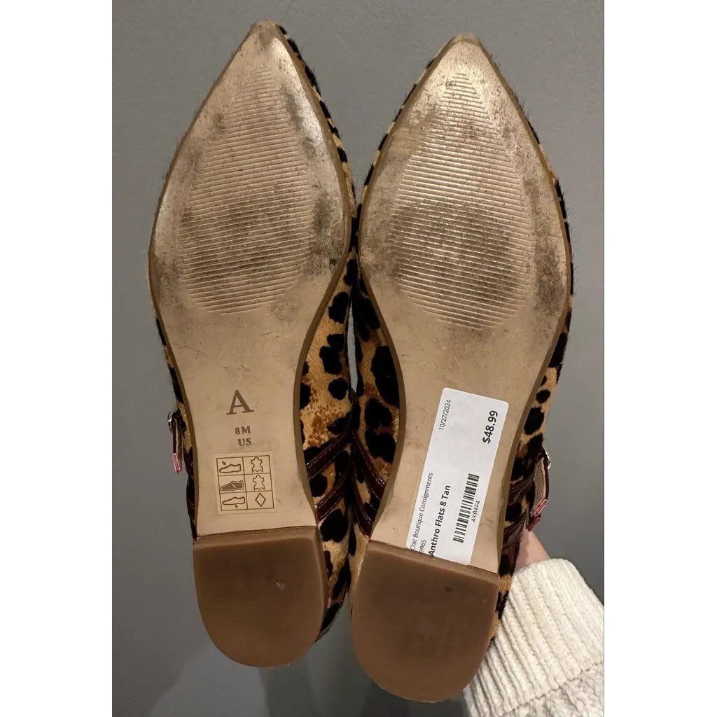 Anthropologie Abbott Double Strap Flats - Size 8