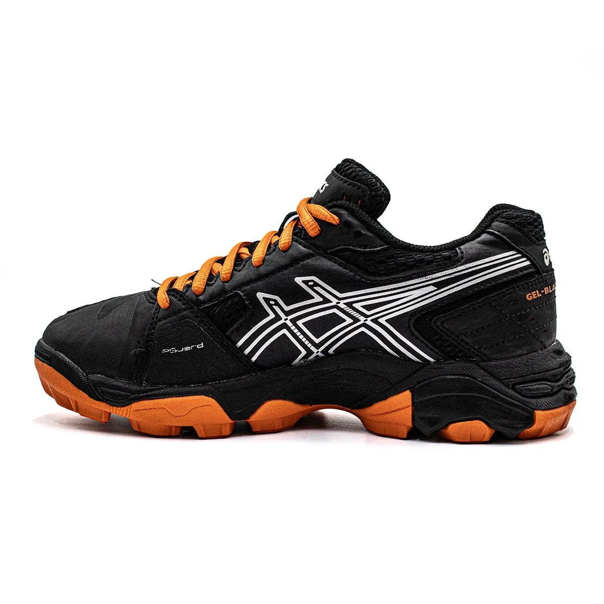 Asics Gelblackheath 4 Hockey Sport Shoes Leather Black Colour For Kids