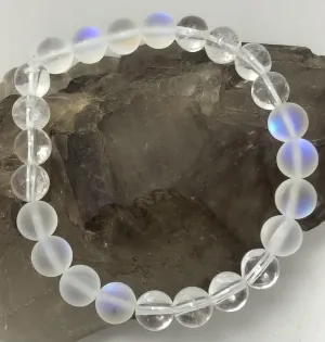 Aura Glass Beads Stretchy Bracelet