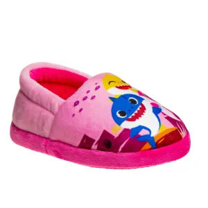 Baby Shark Girls Slip On Slippers Pink