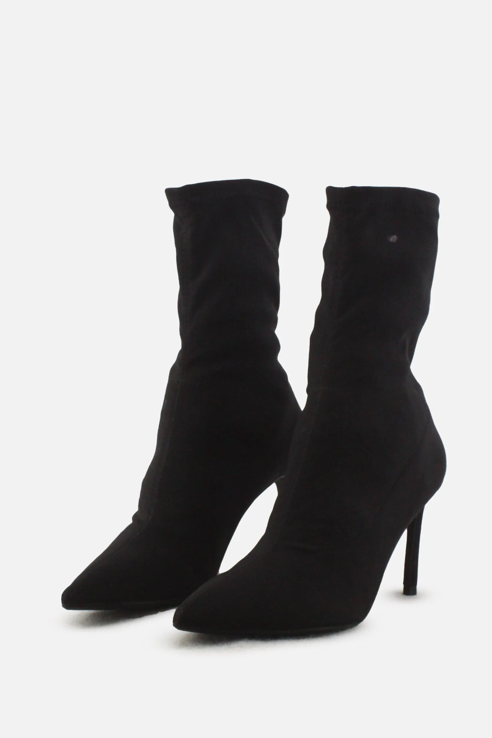 Bershka Stilettos Ankle Boots | Textile