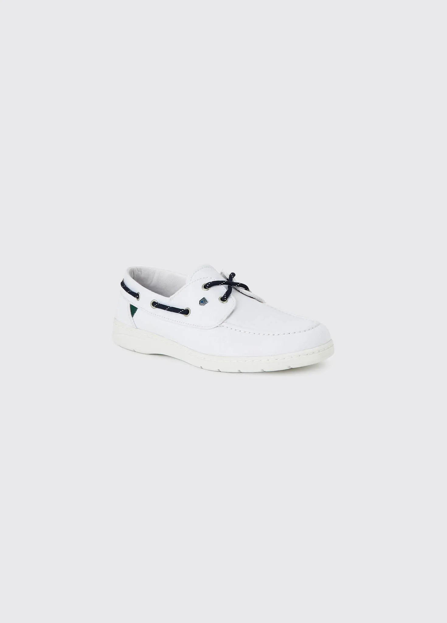 Biarritz Canvas Deck Shoe - White