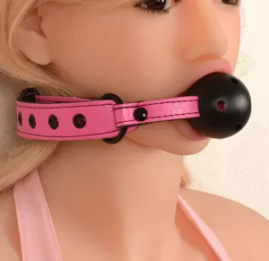 Black and Pink Breathable Ball Gag