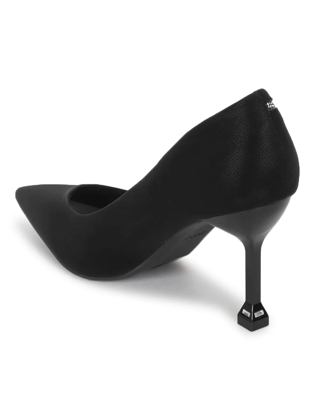 Black PU Stylish Stiletto Heel Pumps (TC-ML056-BLK)