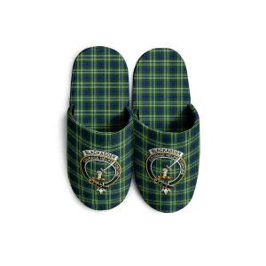 Blackadder Tartan Home Slippers with Family Crest