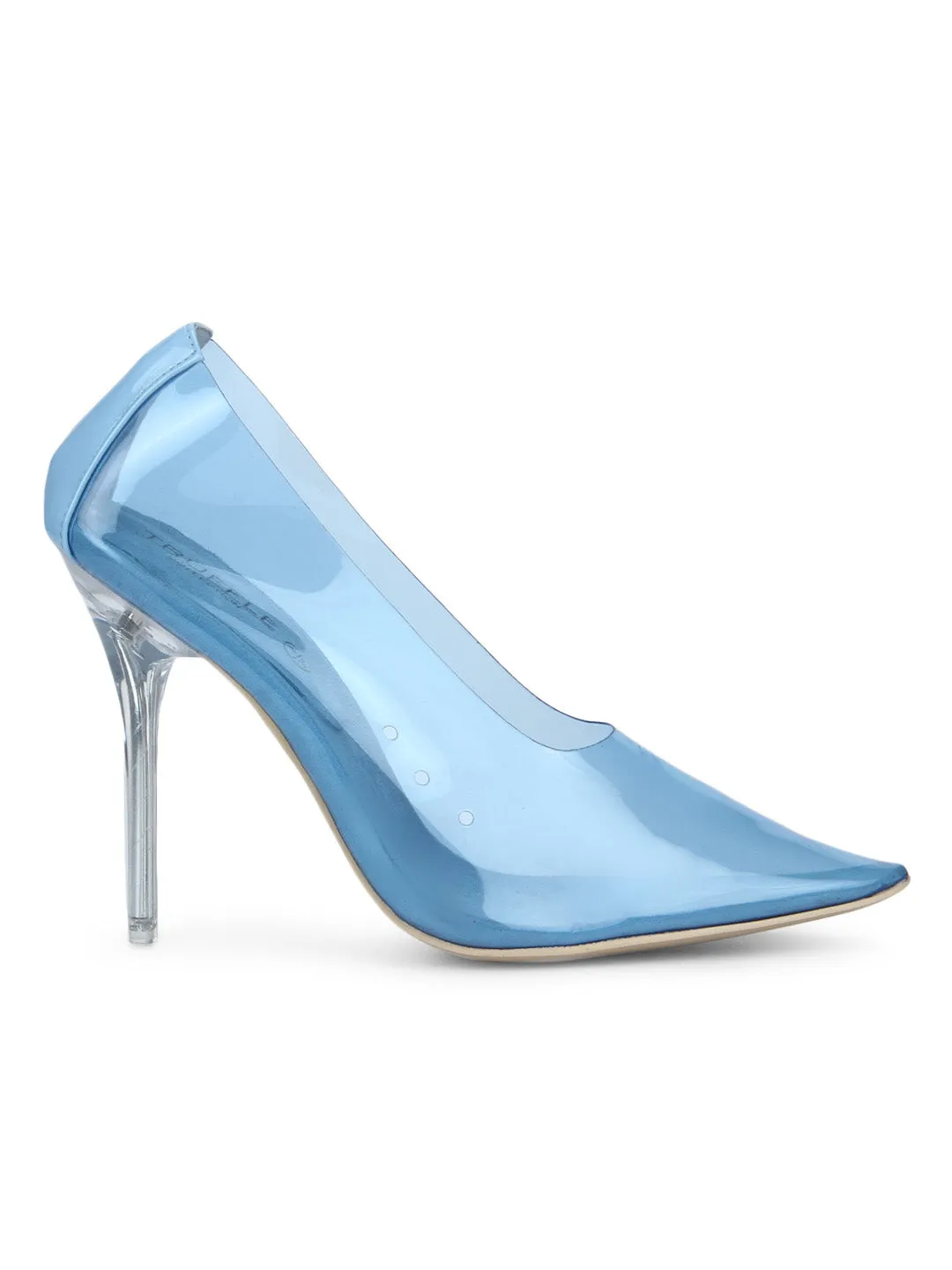 Blue Perspex Pump Stilettos