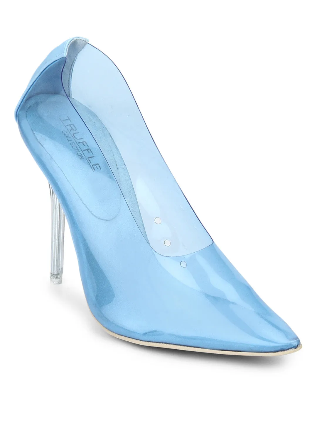 Blue Perspex Pump Stilettos