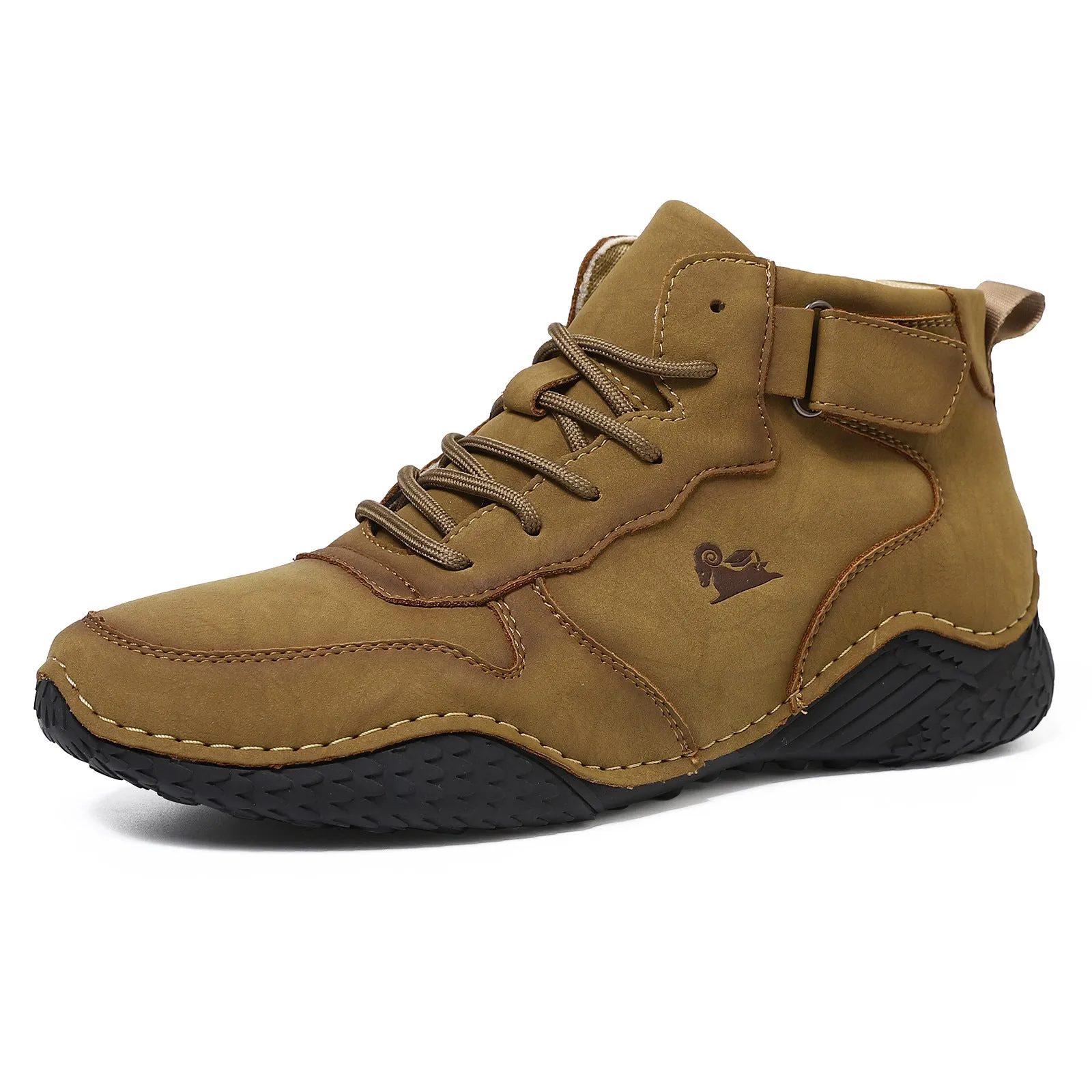 Bootara Men’s Octopus High-Top Suede Martin Boots Handmade Casual Boots