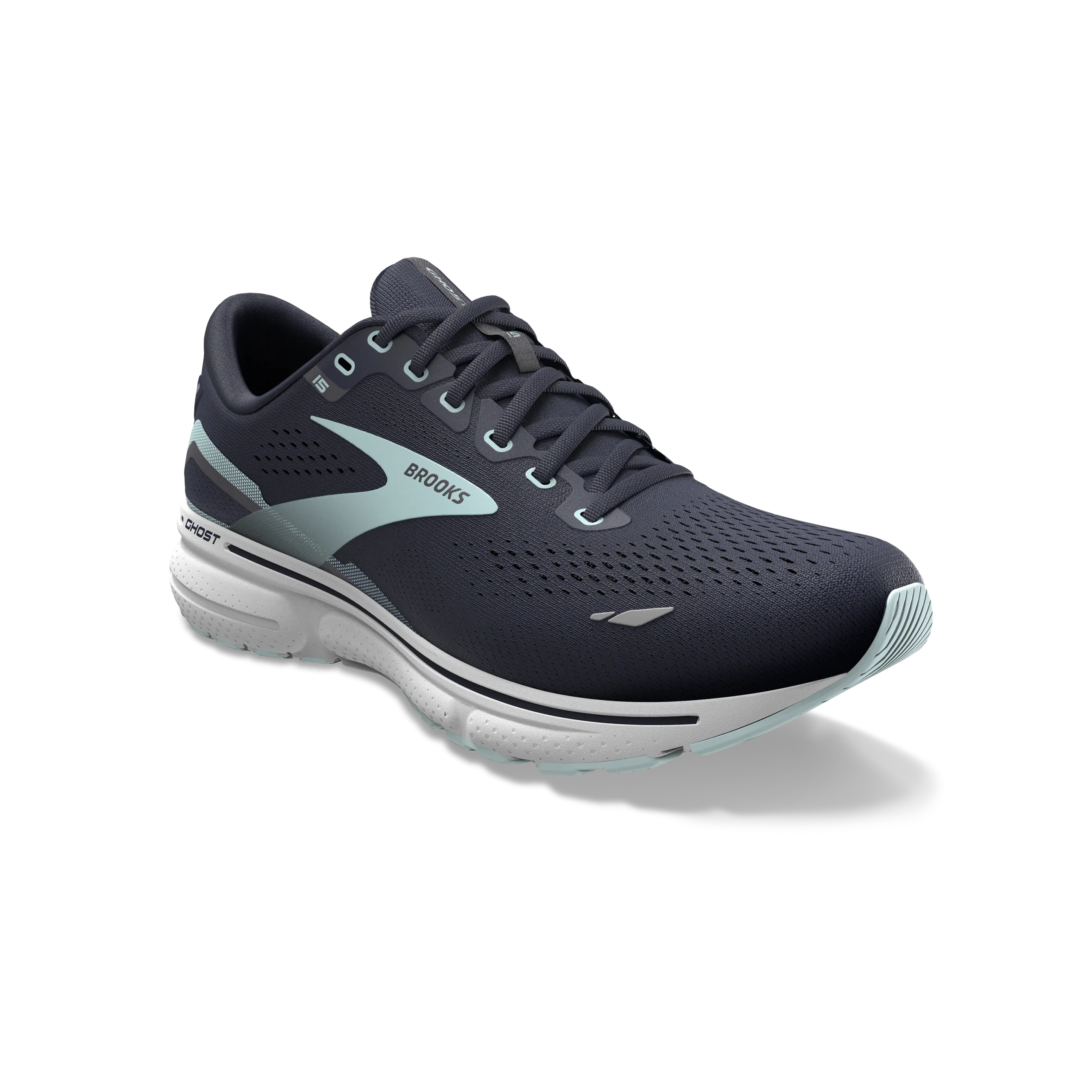 BROOKS LADIES GHOST 15 - PEACOAT/PEARL/SALT