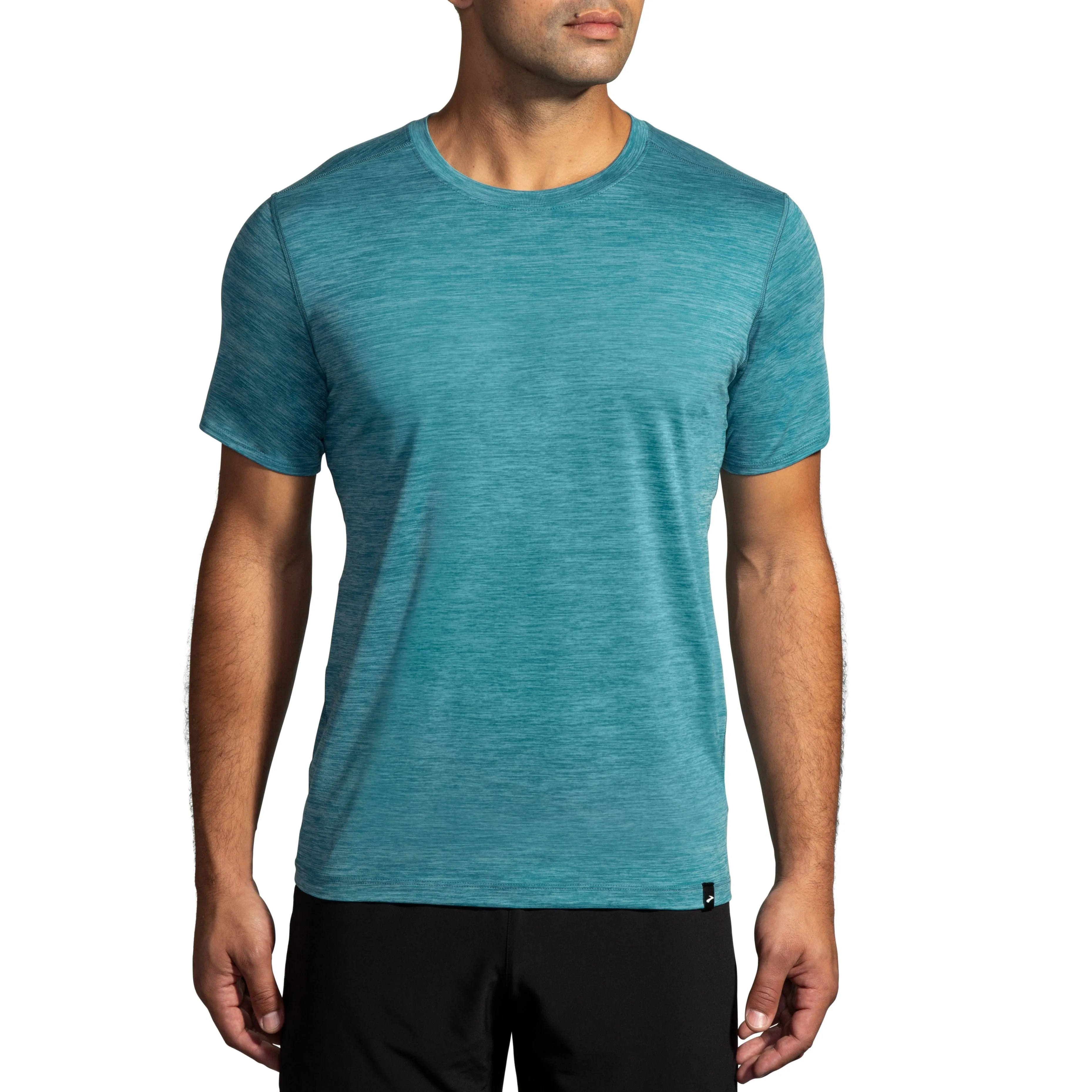 Brooks | Luxe Short Sleeve | Men's | Heather Storm Blue