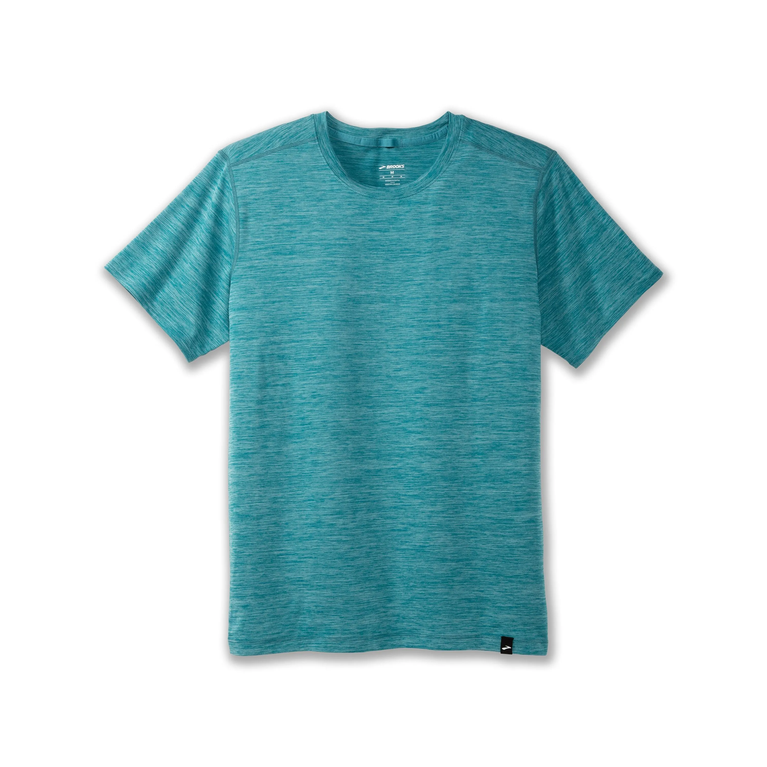 Brooks | Luxe Short Sleeve | Men's | Heather Storm Blue