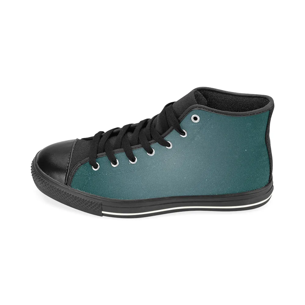 Buy Women Big Size Teal Solids Print Canvas High Top Shoes at TFS