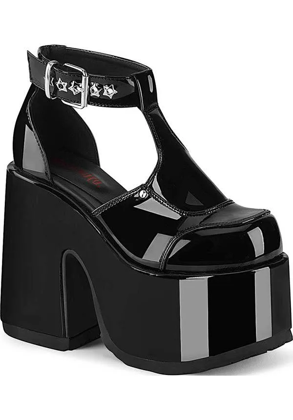 CAMEL-103 [Patent Black] | PLATFORM HEELS [PREORDER]