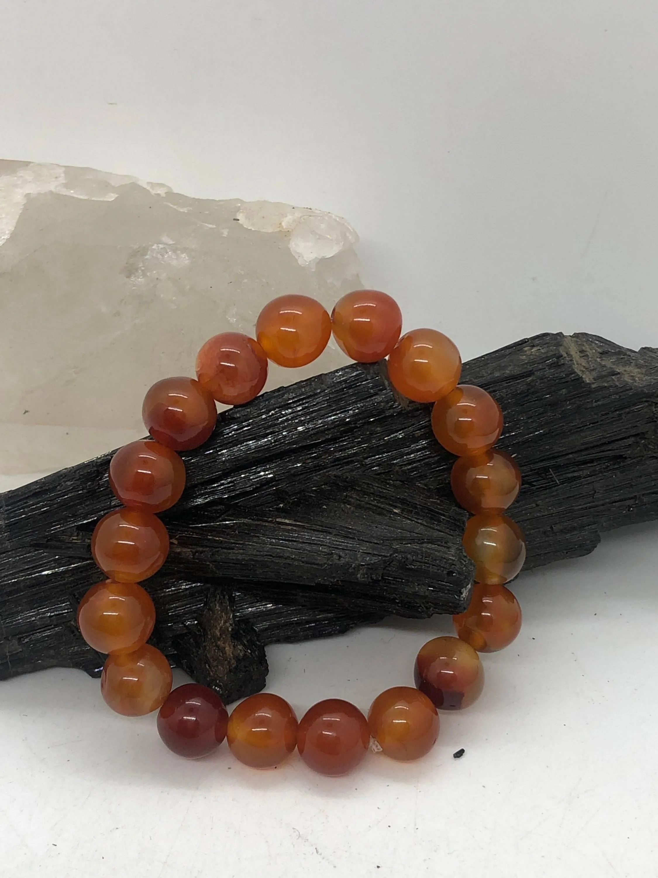 Carnelian 10 mm Stretchy Bracelet