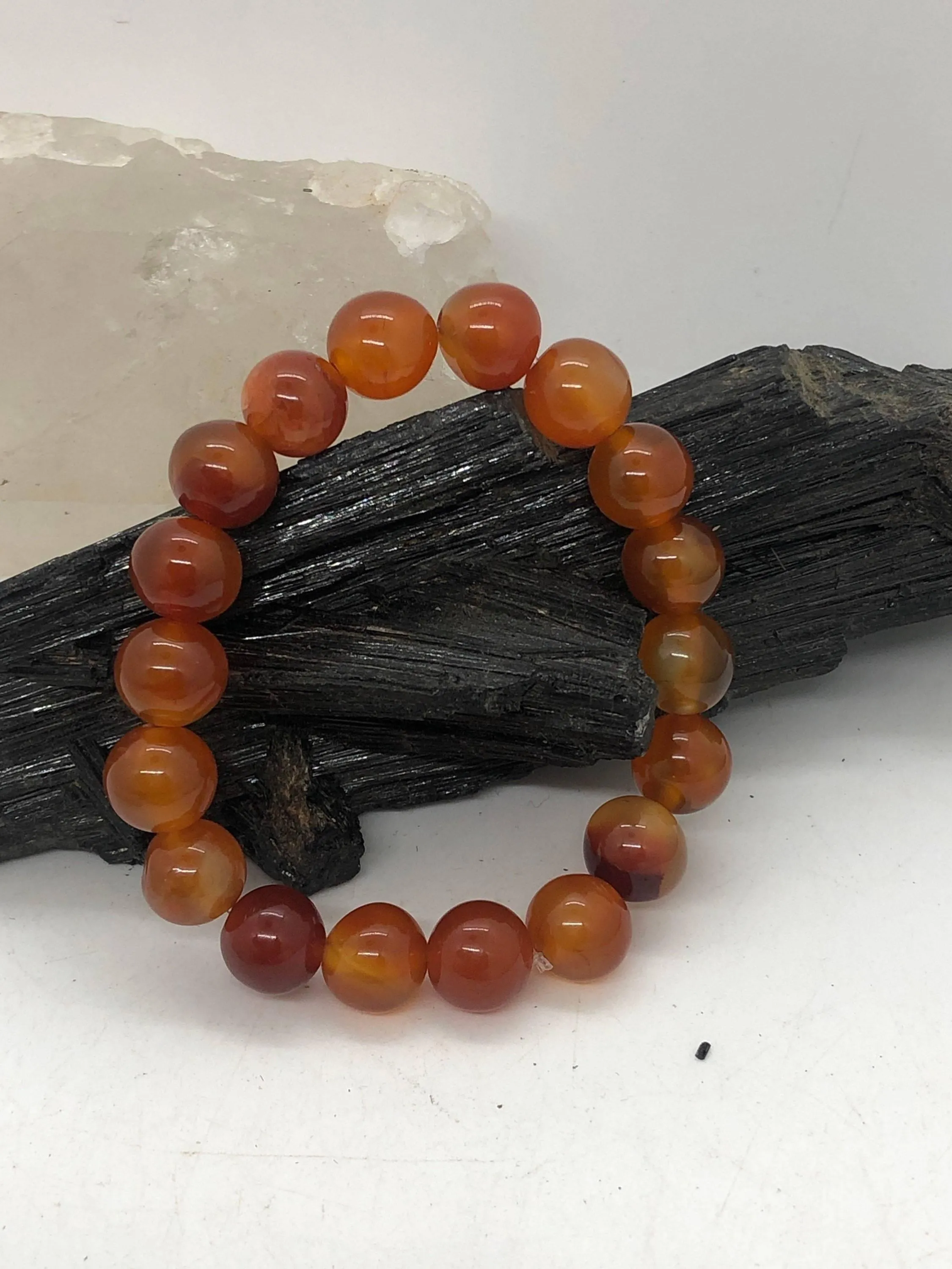 Carnelian 10 mm Stretchy Bracelet