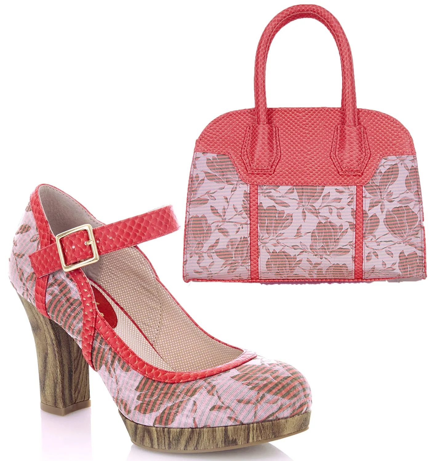 Cassandra Sand Beige Bar Shoes & Matching Cancun Bag & Como Purse by Ruby Shoo