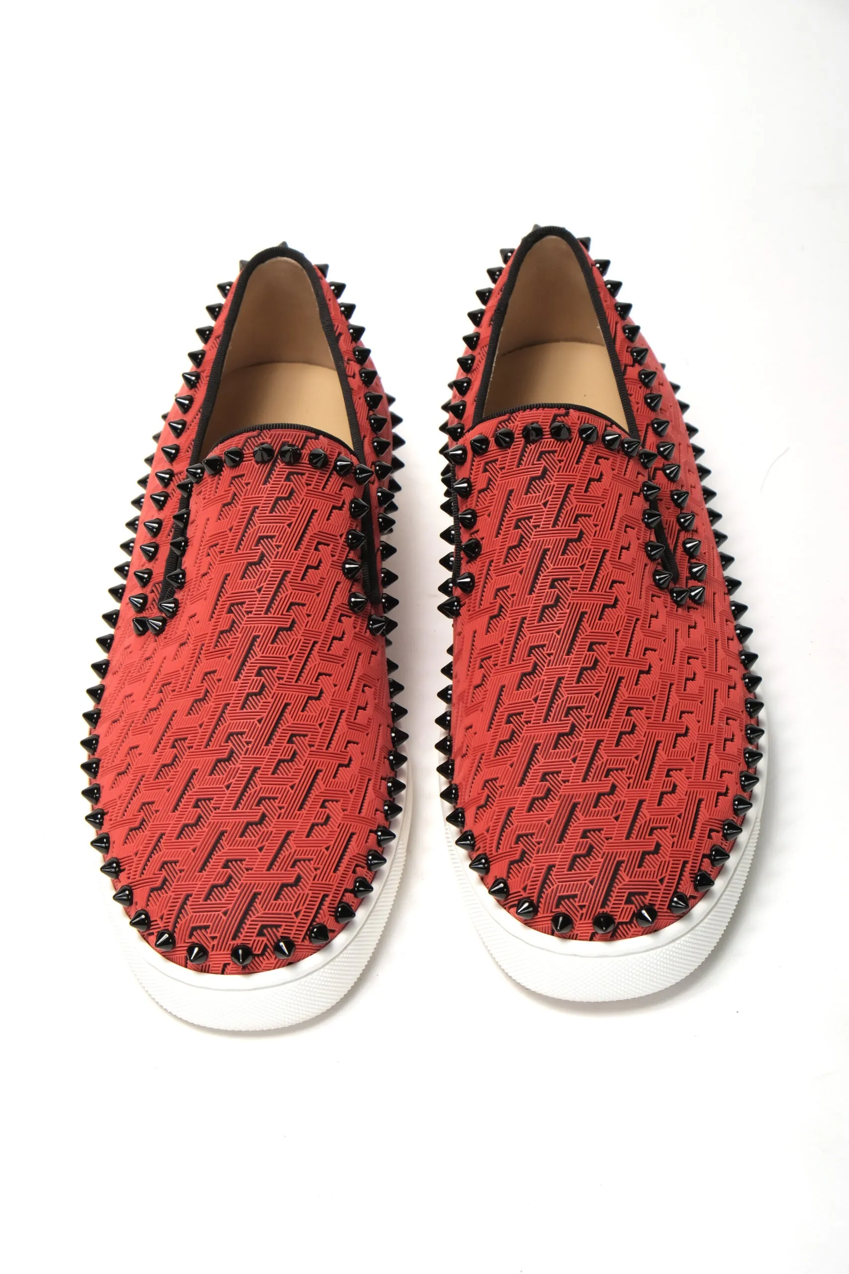 Christian Louboutin Black Smoothie/Black Pik Boat Flat Techno Shoes