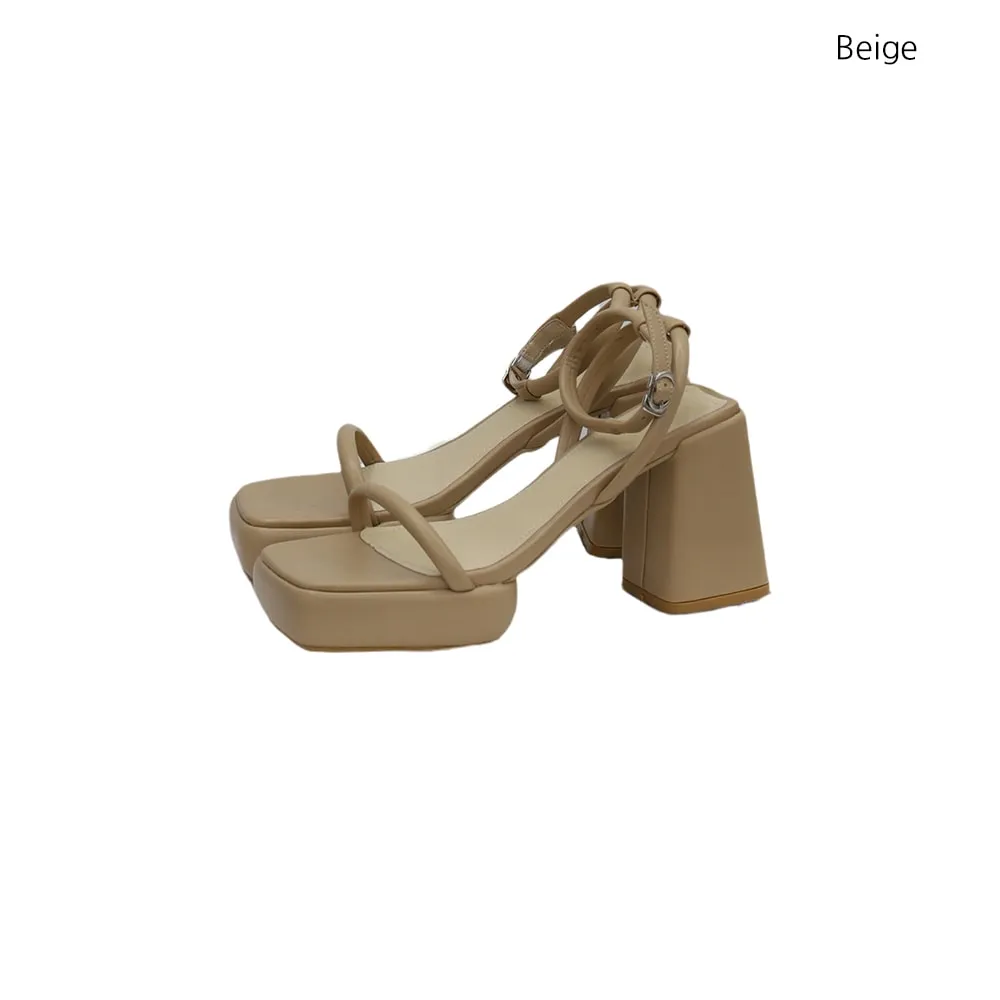 Chunky Slingback Platform Sandals BM3