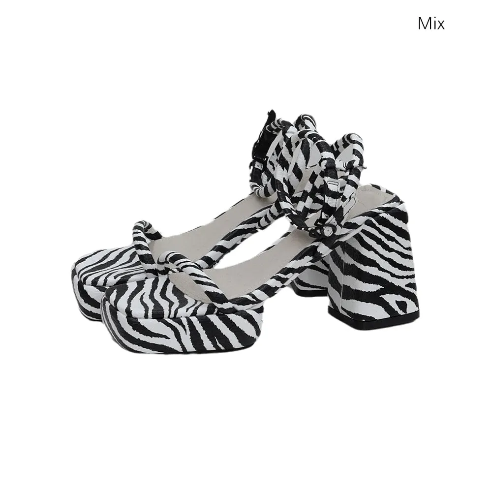 Chunky Slingback Platform Sandals BM3