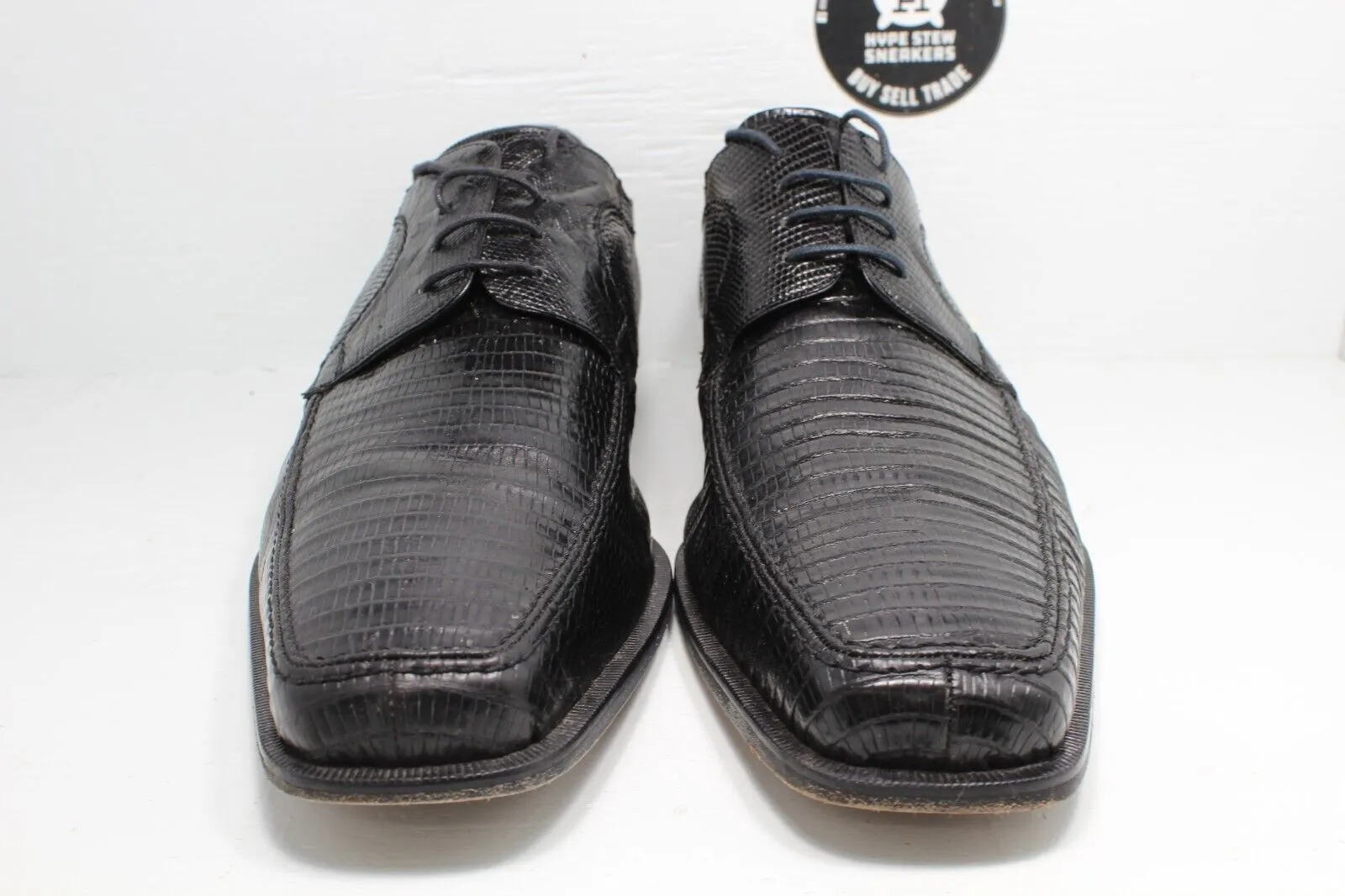 City Slickers Genuine Lizard Oxford Black Men's Size 13