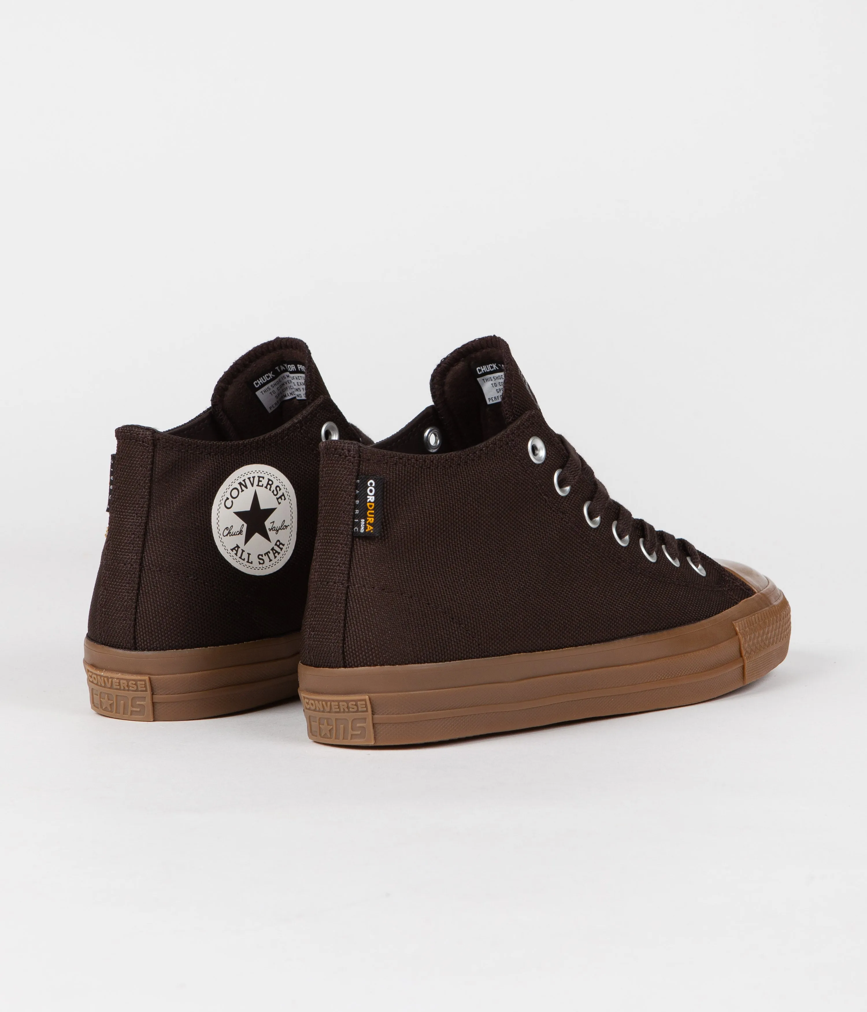 Converse CTAS Pro Cordura Canvas Mid Shoes - Velvet Brown / Egret / Dark Gum