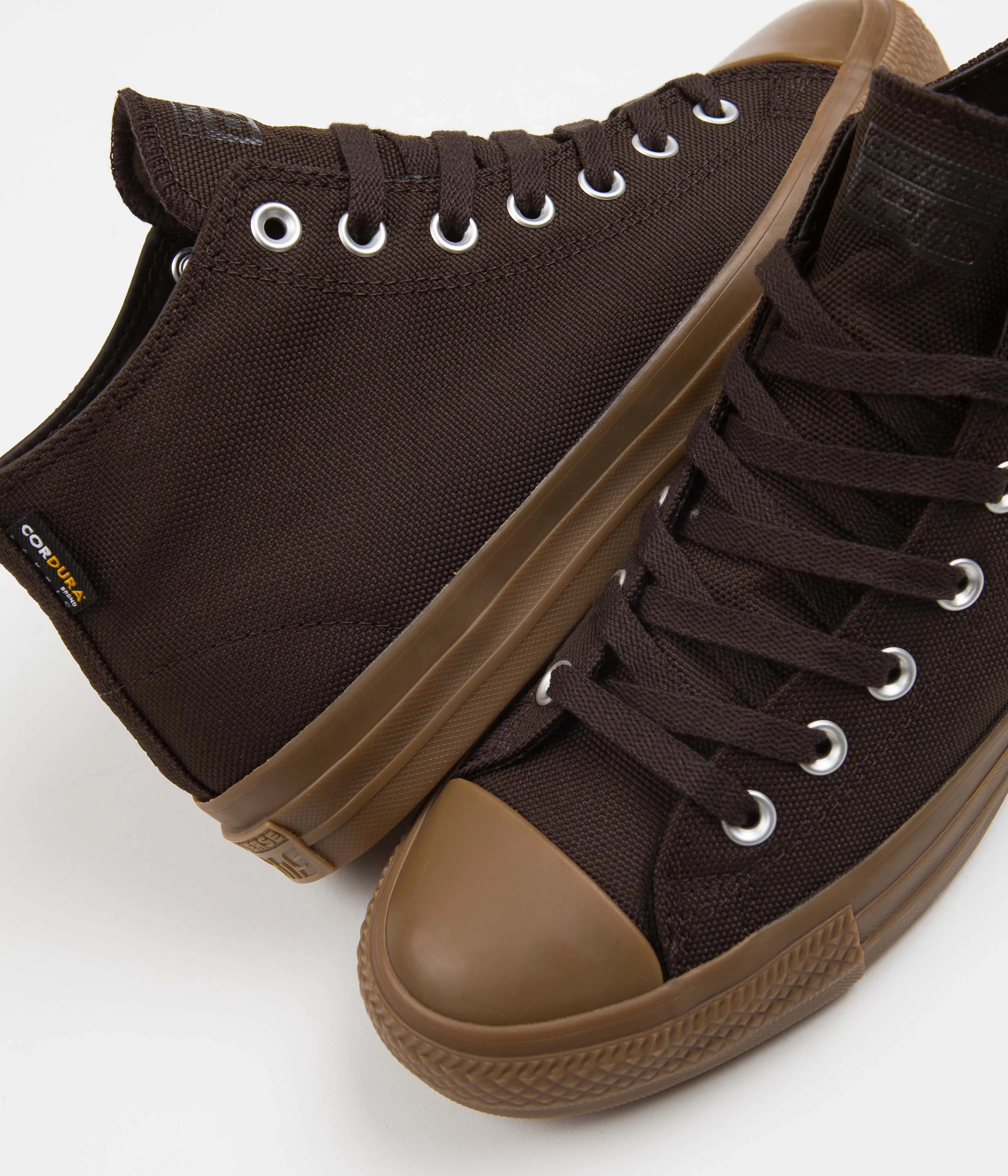 Converse CTAS Pro Cordura Canvas Mid Shoes - Velvet Brown / Egret / Dark Gum