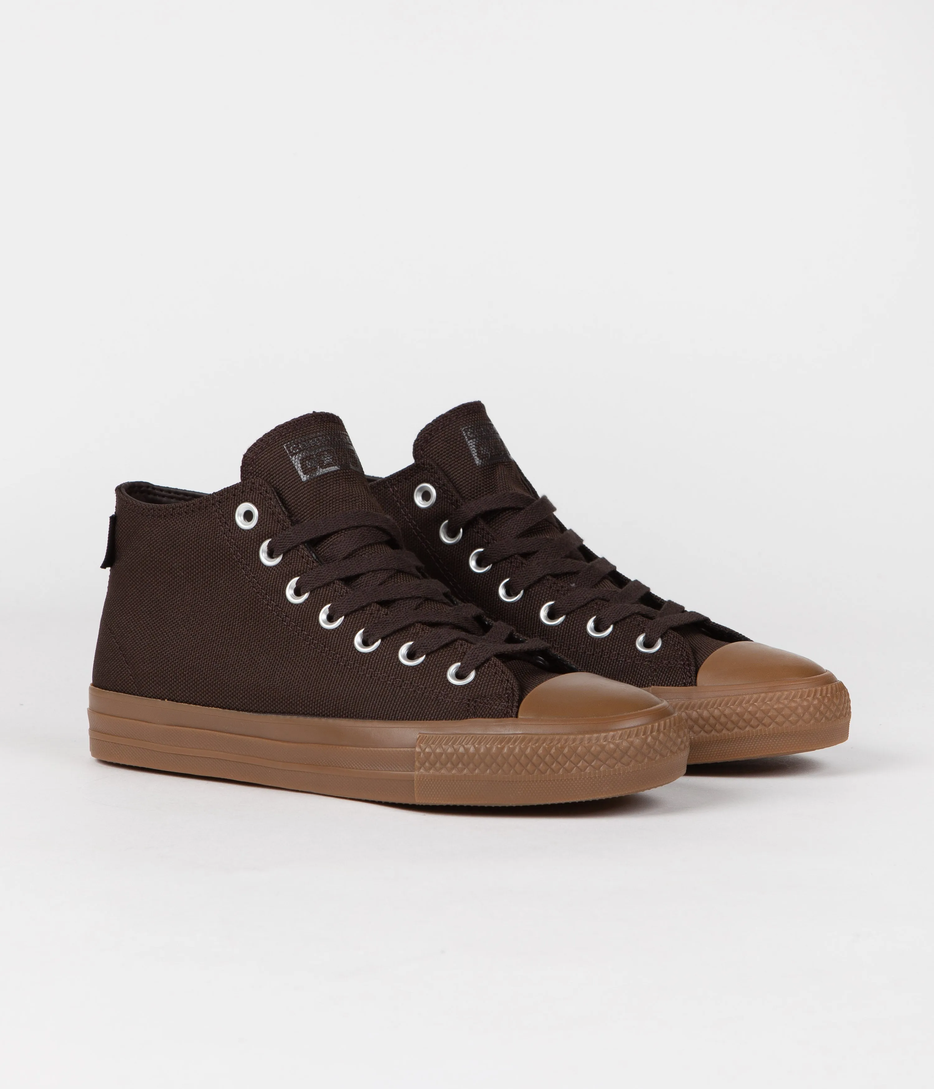 Converse CTAS Pro Cordura Canvas Mid Shoes - Velvet Brown / Egret / Dark Gum