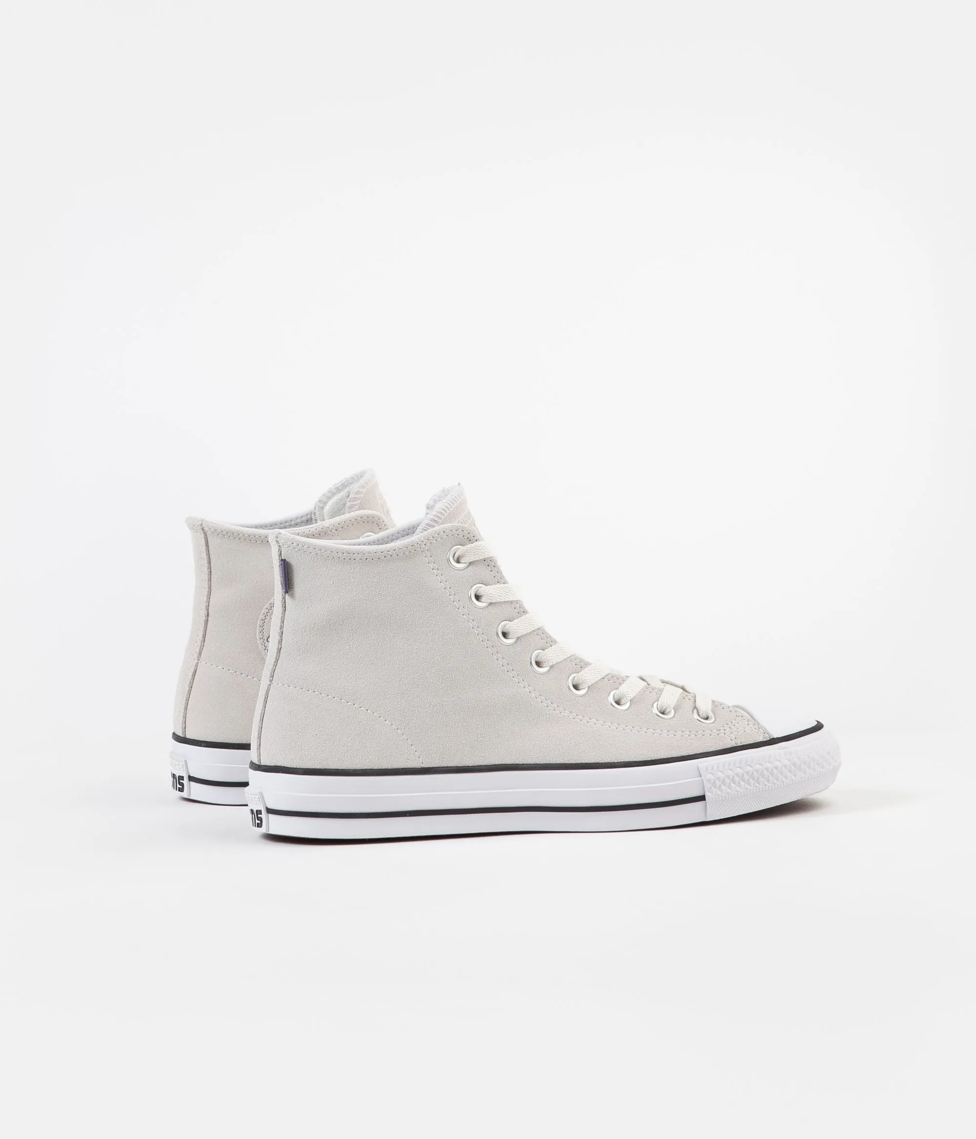 Converse CTAS Pro Hi Suede Shoes - Vintage White / White / Black