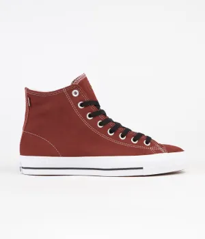 Converse CTAS Pro Suede Hi Shoes - Dark Terracotta / Black / White