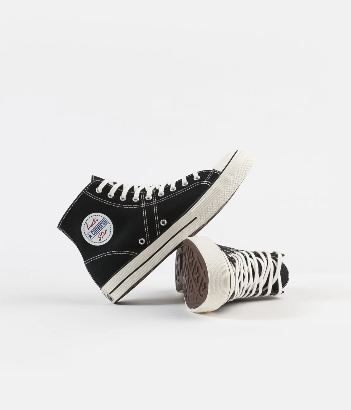 Converse Lucky Star Hi Shoes - Black / Egret / Egret