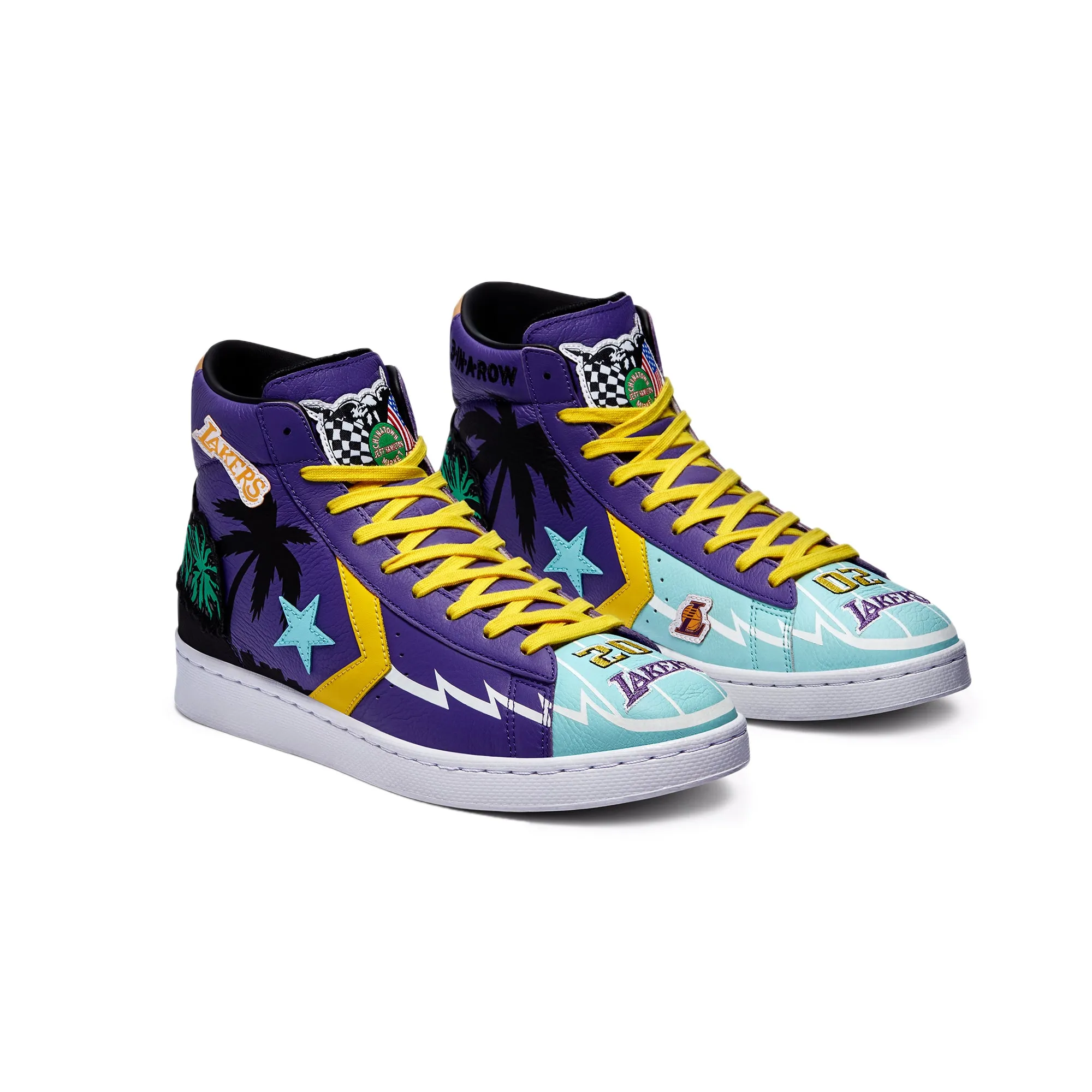 Converse Mens Pro Leather Hi Prism 'Violet Poolside' Shoes