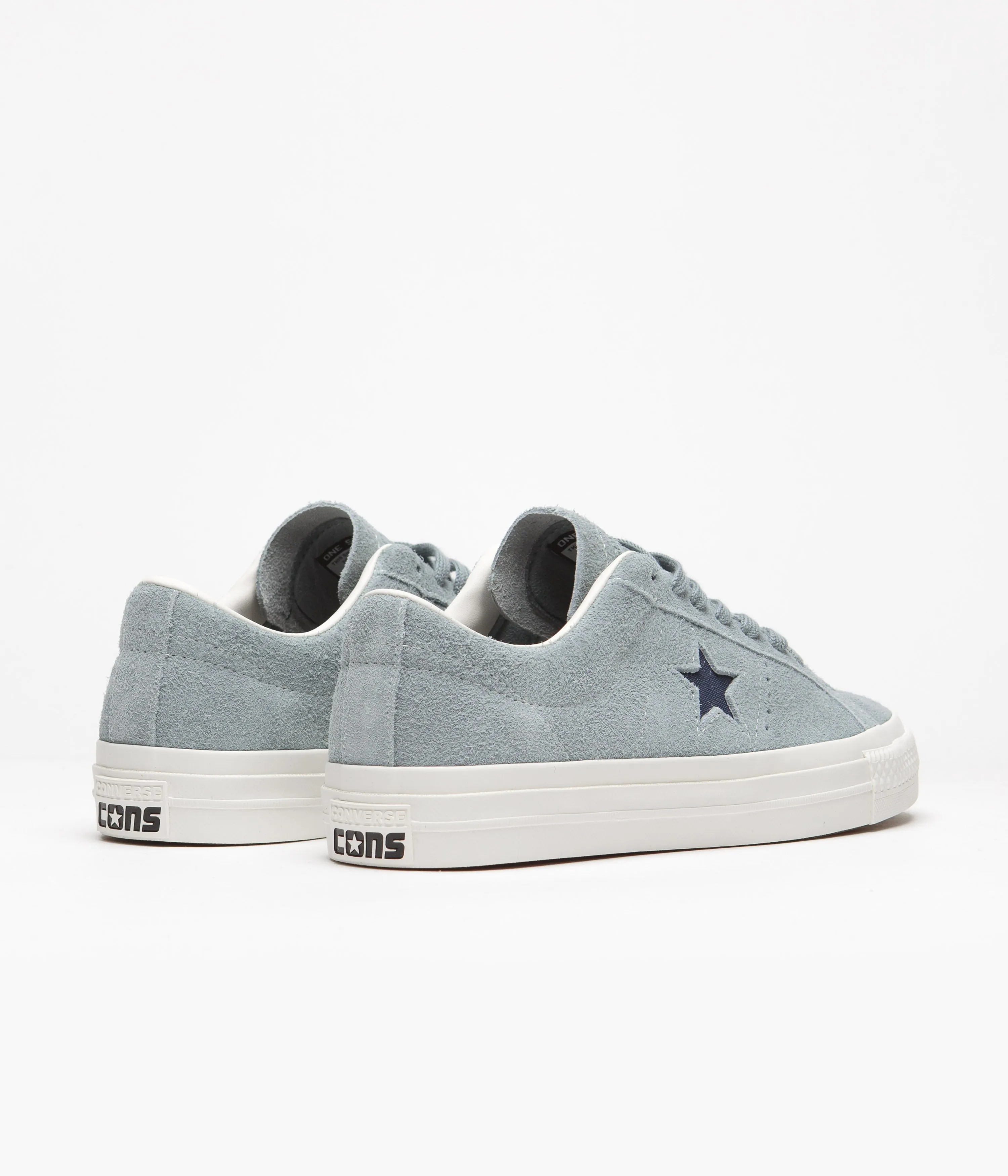 Converse One Star Pro Vintage Suede Ox Shoes - Tidepool Grey / Navy / Egret