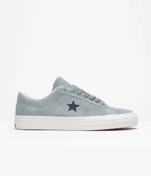 Converse One Star Pro Vintage Suede Ox Shoes - Tidepool Grey / Navy / Egret