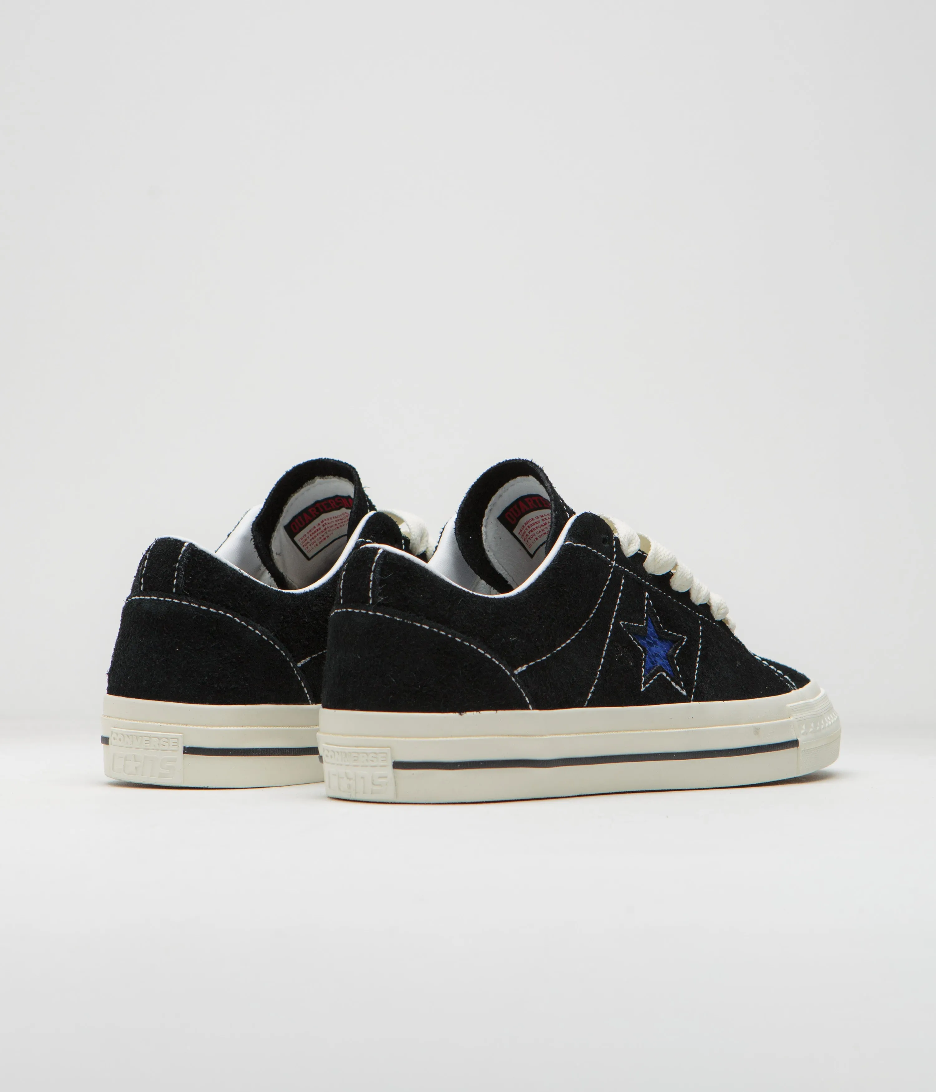 Converse x Quartersnacks One Star Pro Ox Shoes - Black / Egret / Hyper Blue