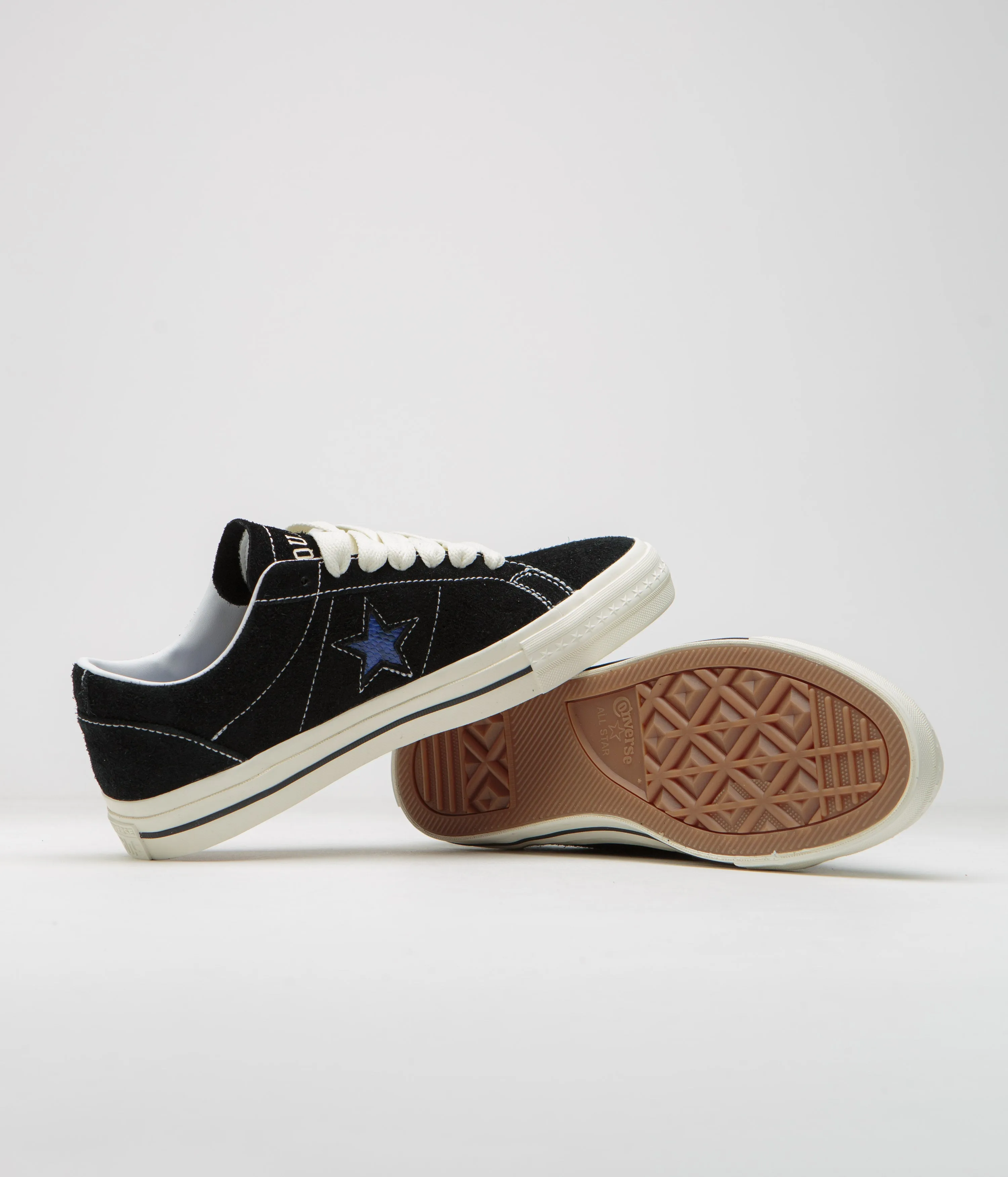 Converse x Quartersnacks One Star Pro Ox Shoes - Black / Egret / Hyper Blue