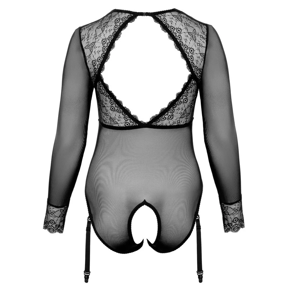 Cottelli Curves Long Sleeved Crotchless Body