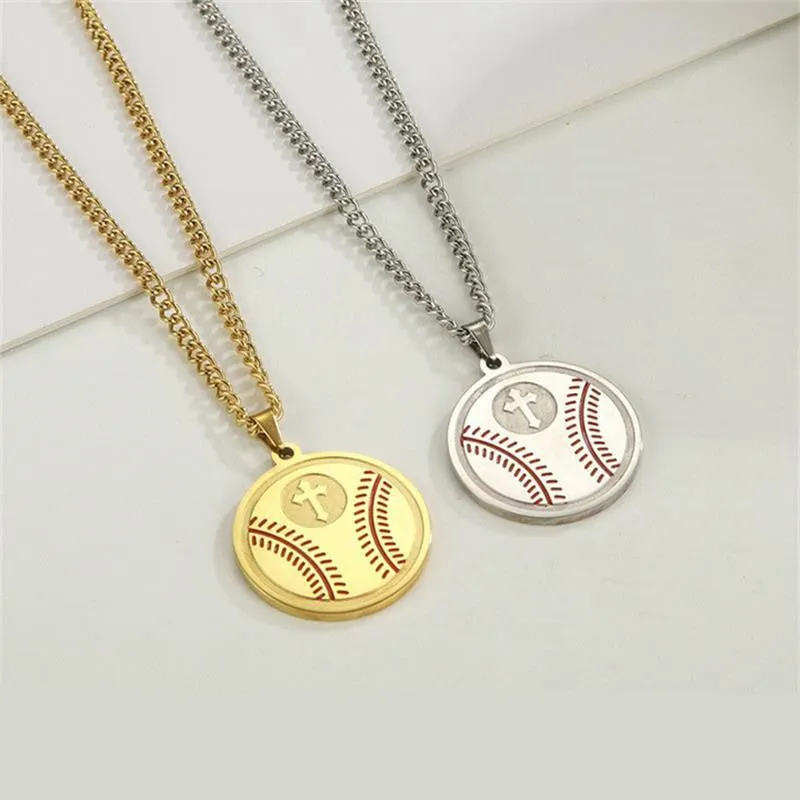 Cross Round Sign Pendant Necklace