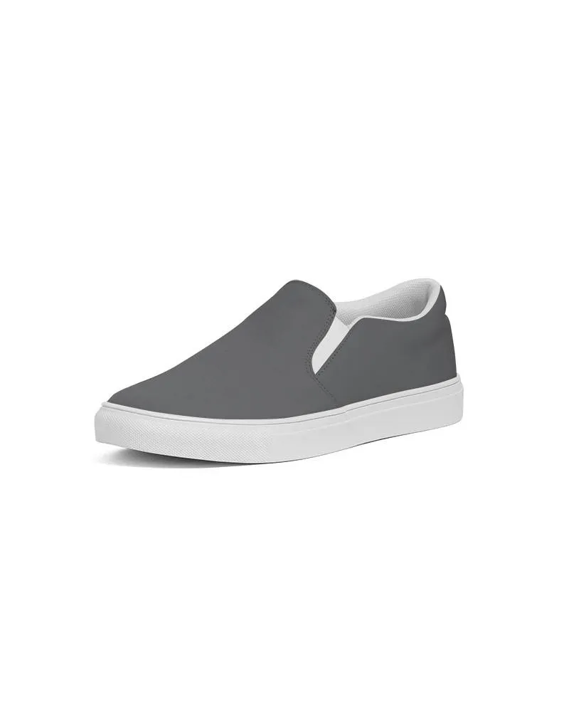 Dark Gray Slip-On Canvas Sneakers | Women's | Dark Pale Gray | C0M0Y0K80