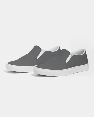 Dark Gray Slip-On Canvas Sneakers | Women's | Dark Pale Gray | C0M0Y0K80