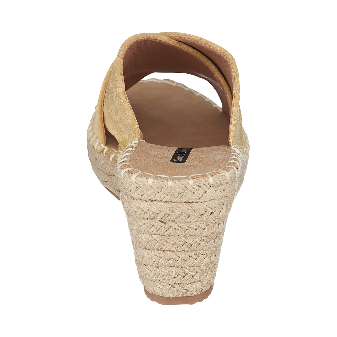 Darline Yellow Espadrille Wedge Sandals