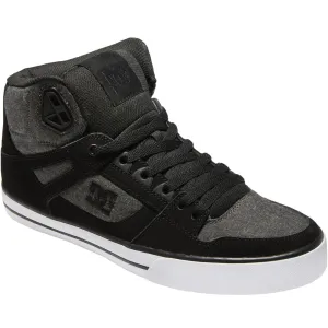 DC Shoes Mens Pure High Top Skateboarding Trainers - Black/Grey