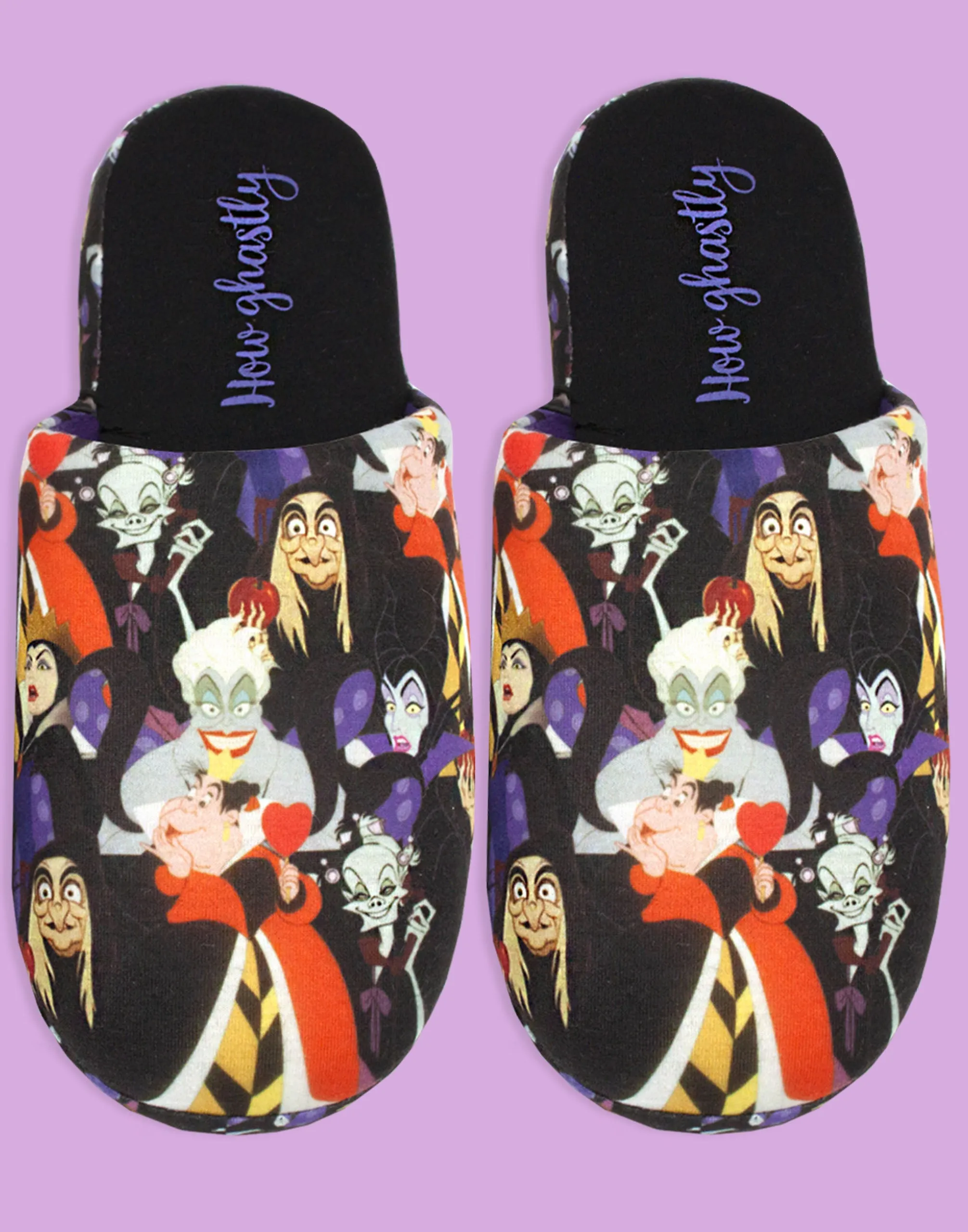 Disney Villains All Over Print Women's Multi-coloured Polyester Slippers