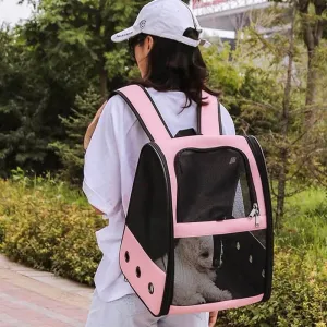 Dog Cat Pet Carrier Backpack Breathable Travel Bag Large