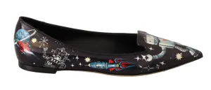 Dolce & Gabbana Black Outer Space Ballerina Loafers